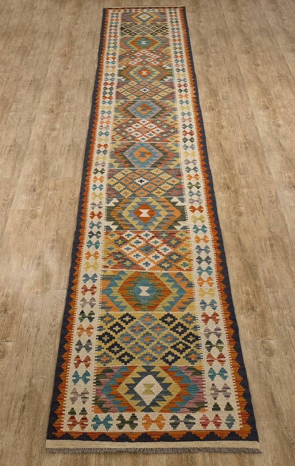 Rug Studios Teppich KELIM ORIGINAL HANDGEARBEITET, Rechteckig, Höhe: 5 mm, Handgefertigt, 80 x 487 cm, Multi von Rug Studios