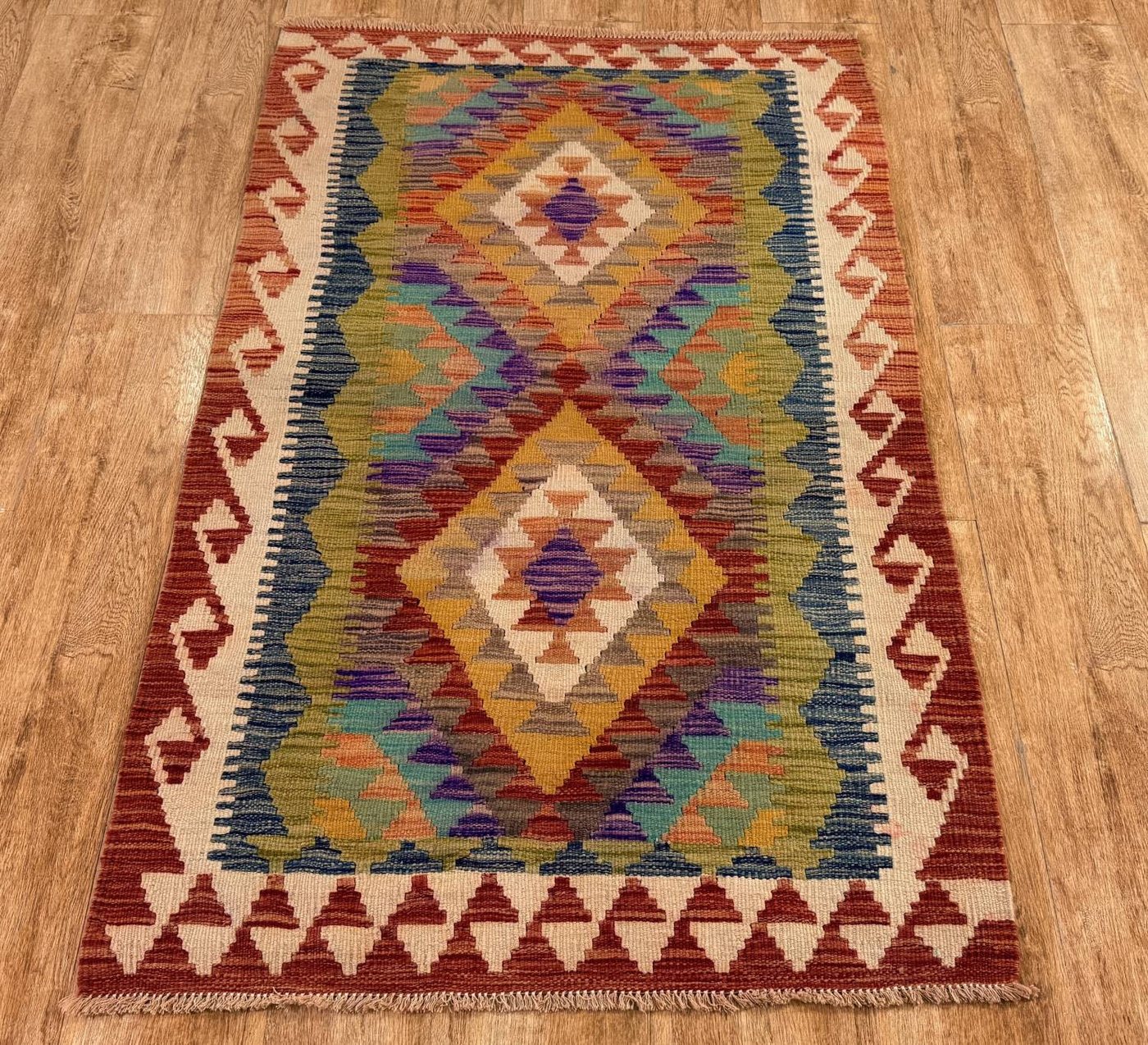 Rug Studios Teppich KELIM ORIGINAL HANDGEARBEITET, Rechteckig, Höhe: 5 mm, Handgefertigt, 94 x 153 cm, Multi Rug Studios Teppich KELIM ORIGINAL HANDGEARBEITET, Rechteckig, Höhe: 5 mm, Handgefertigt, 94 x 153 cm, Multi von Rug Studios