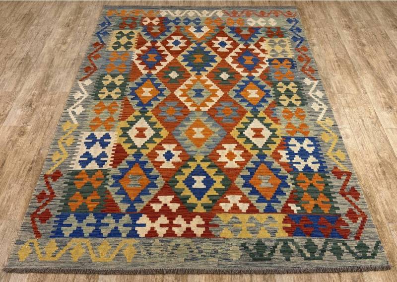 Rug Studios Teppich KELIM ORIGINAL HANDGEARBEITET, Rechteckig, Höhe: 5 mm, Handgefertigt, 174 x 243 cm, Multi Rug Studios Teppich KELIM ORIGINAL HANDGEARBEITET, Rechteckig, Höhe: 5 mm, Handgefertigt, 174 x 243 cm, Multi von Rug Studios