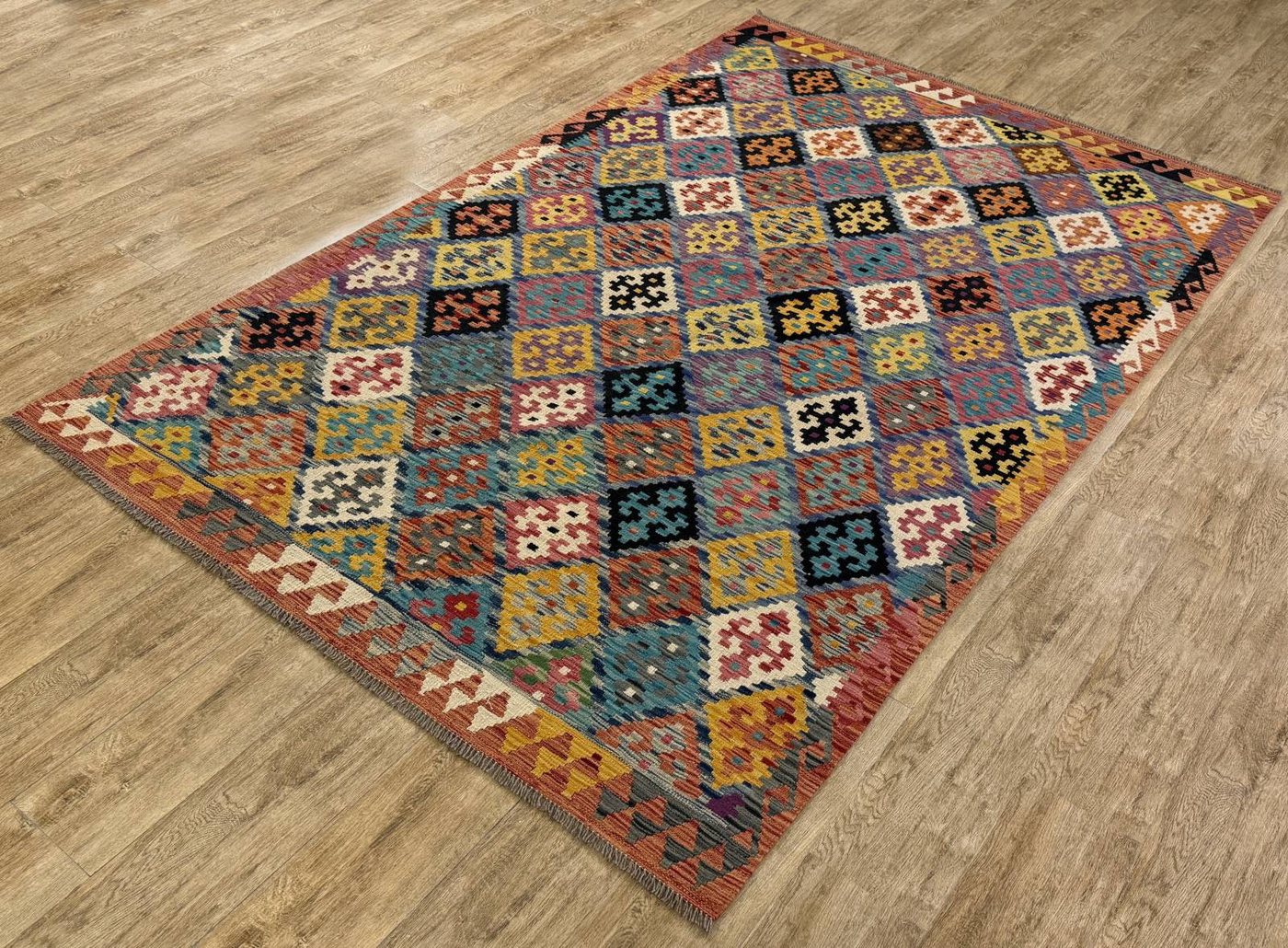 Rug Studios Teppich KELIM ORIGINAL HANDGEARBEITET, Rechteckig, Höhe: 5 mm, Handgefertigt, 175 x 270 cm, Multi Rug Studios Teppich KELIM ORIGINAL HANDGEARBEITET, Rechteckig, Höhe: 5 mm, Handgefertigt, 175 x 270 cm, Multi von Rug Studios