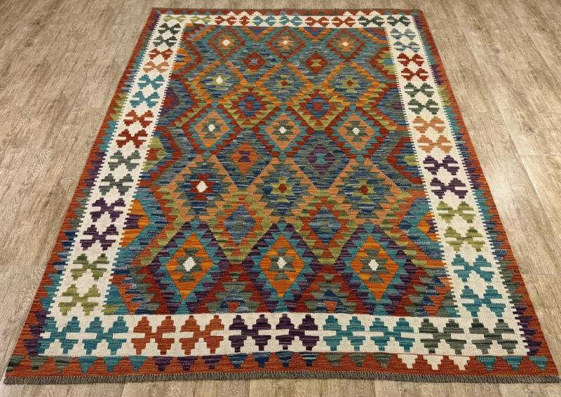 Rug Studios Teppich KELIM ORIGINAL HANDGEARBEITET, Rechteckig, Höhe: 5 mm, Handgefertigt, 180 x 250 cm, Multi von Rug Studios