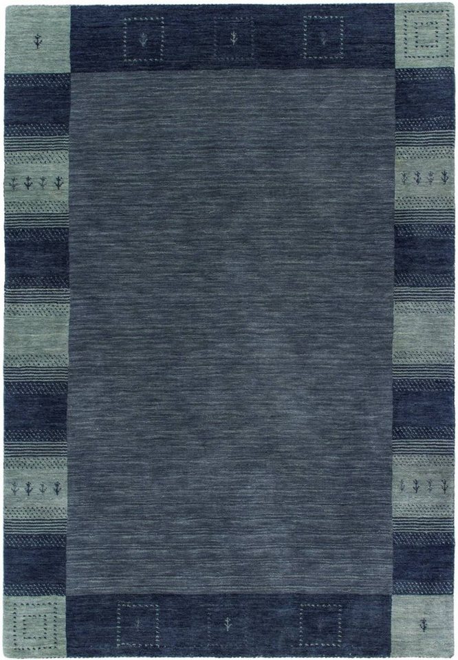 Rug Studios Teppich NONZA BORDÜRE, Rechteckig, Höhe: 14 mm, Wohnzimmer, 70 x 140 cm, Grau von Rug Studios