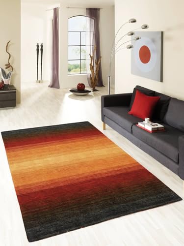 Rug Studios Teppich Rainbow 1201 | Handgearbeitet | Farbe: Multi; Größe: 70 x 140 cm | strapazierfähig und leicht zu reinigen | Wohnzimmer | Schlafzimmer von Rug Studios
