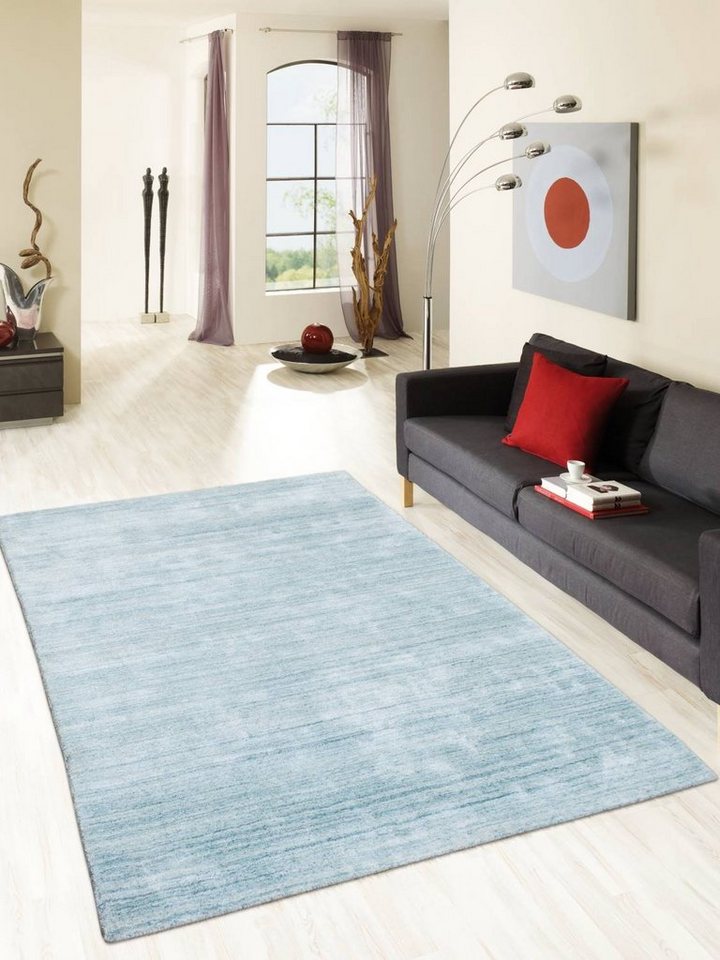Rug Studios Teppich TALIN, Rechteckig, Höhe: 14 mm, Handgewebt, 90 x 160 cm, Mint von Rug Studios
