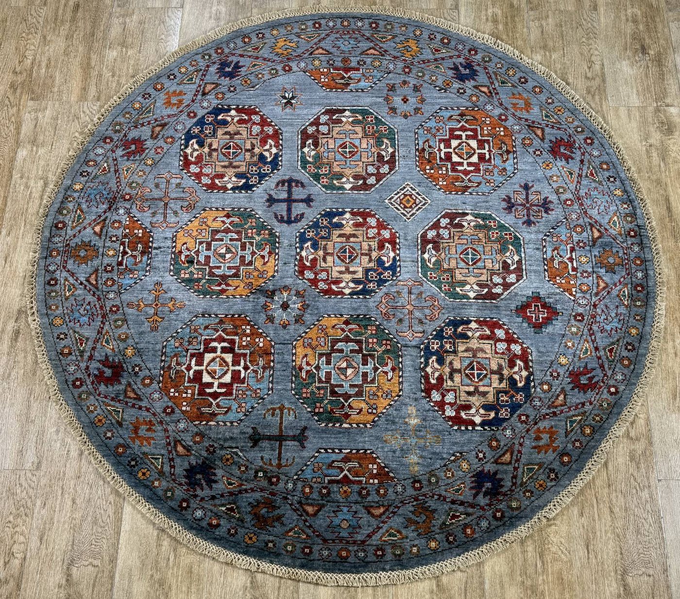 Rug Studios Teppich ZIEGLER MAMLOOK-ORIGINAL HANDGEKNÜPFT, Rechteckig, Höhe: 8 mm, Handgefertigt, 151 x 153 cm, Blau-Grau Rug Studios Teppich ZIEGLER MAMLOOK-ORIGINAL HANDGEKNÜPFT, Rechteckig, Höhe: 8 mm, Handgefertigt, 151 x 153 cm, Blau-Grau von Rug Studios