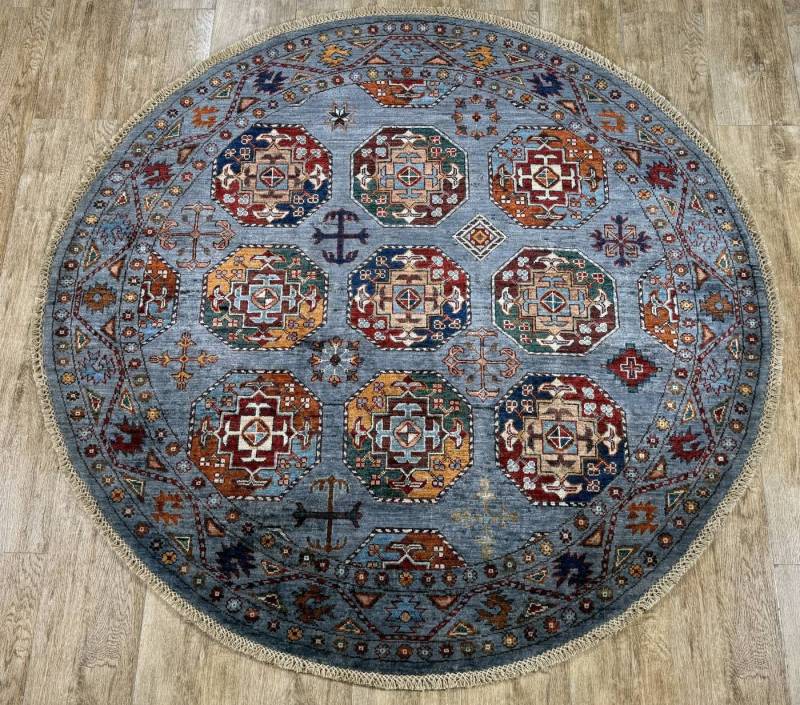 Rug Studios Teppich ZIEGLER MAMLOOK-ORIGINAL HANDGEKNÜPFT, Rechteckig, Höhe: 8 mm, Handgefertigt, 151 x 153 cm, Blau-Grau Rug Studios Teppich ZIEGLER MAMLOOK-ORIGINAL HANDGEKNÜPFT, Rechteckig, Höhe: 8 mm, Handgefertigt, 151 x 153 cm, Blau-Grau von Rug Studios
