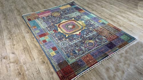 Rug Studios Teppich ZIEGLER-ORIGINAL | Farbe: Blau; Größe: 175 x 234 cm | strapazierfähig und leicht zu reinigen | Wohnzimmer | Schlafzimmer von Rug Studios