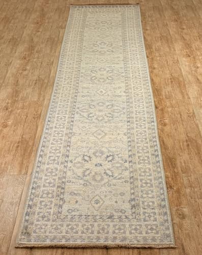 Rug Studios Teppich ZIEGLER-ORIGINAL | Farbe: Hellbeige; Größe: 84 x 400 cm | strapazierfähig und leicht zu reinigen | Wohnzimmer | Schlafzimmer von Rug Studios