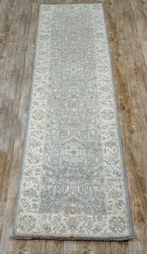 Rug Studios Teppich ZIEGLER-ORIGINAL | Farbe: Hellgrau; Größe: 76 x 285 cm | strapazierfähig und leicht zu reinigen | Wohnzimmer | Schlafzimmer von Rug Studios