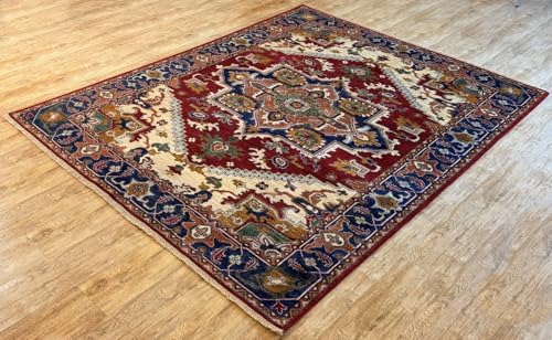 Rug Studios Teppich ZIEGLER-ORIGINAL | Farbe: Rot; Größe: 199 x 247 cm | strapazierfähig und leicht zu reinigen | Wohnzimmer | Schlafzimmer von Rug Studios