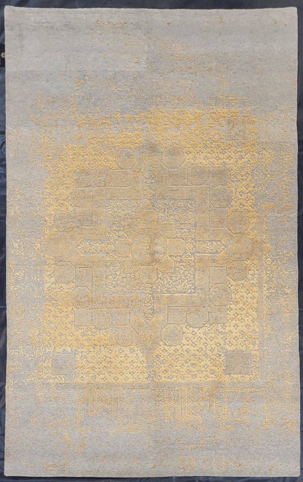 Teppich Prisma beige-gold, Rug Studios, Rechteckig, Höhe: 0 mm, 155 x 245 cm, Beige / Gold von Rug Studios