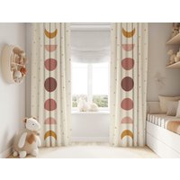 Boho Mond Baby Zimmer Vorhänge Kinder Vorhang Kinderzimmer Fenster Kissenbezug Geschenk von RugExclusive