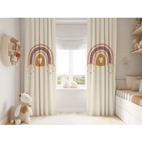 Boho Regenbogen Baby Zimmer Vorhänge Kinder Vorhang Kinderzimmer Fenster Kissenbezug Geschenk von RugExclusive