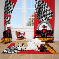 F1 Formel Sammlung Baby Zimmer Vorhänge Kinder Vorhang Kinderzimmer Fenster Kissenbezug Geschenk von RugExclusive