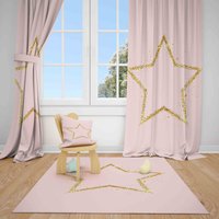 Goldene Sterne Baby Zimmer Vorhänge Kinder Vorhang Kinderzimmer Fenster Kissenbezug Geschenk von RugExclusive