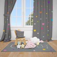 Herz Baby Zimmer Vorhänge Kinder Vorhang Kinderzimmer Fenster Kissenbezug Geschenk von RugExclusive