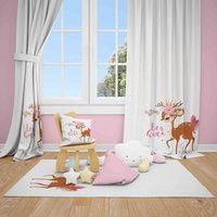 Niedliche Gazelle Baby Zimmer Vorhänge Kinder Vorhang Kinderzimmer Fenster Kissenbezug Geschenk von RugExclusive