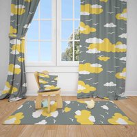 Niedliche Wolke Baby Zimmer Vorhänge Kinder Vorhang Kinderzimmer Fenster Kissenbezug Geschenk von RugExclusive