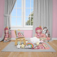 Prinzessin Und Einhorn Baby Zimmer Vorhänge Kinder Vorhang Kinderzimmer Fenster Kissenbezug Geschenk von RugExclusive