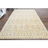 200x300 Kelimteppich, Handgewebter Teppich, Gelber Vintage, Von Hand Bestickt von RugNature