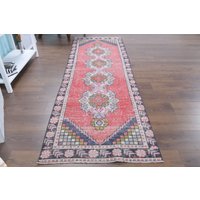 90x230 Pink Läufer, Vintage Teppich, Handgemachter Teppichläufer, Kelim Etsy von RugNature