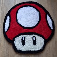 Handgemachter Pilz Teppich - Tufting Ca. 65x66 cm Gaming Fan Geschenk Custom Rug von RugPileDesign