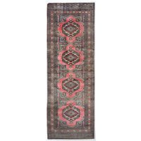 Handgewebter Teppichläufer Roter Vintage Treppen-Teppich | 2 M X 7 M von RugPlanetCo