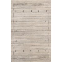 Gabbeh Teppich 5x6, Handgemachter Wollteppich von RugSourceOutlet