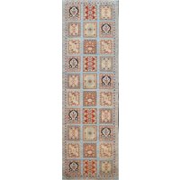 Gartendesign Kasak Läufer Teppich 3x10, Handgemachter Wollteppich, Hellblauer von RugSourceOutlet