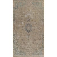 Gedeckter Vintage Distressed Area Teppich 7x12, Handgemachter Wollteppich von RugSourceOutlet