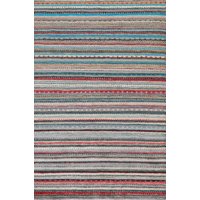 Gestreifter Gabbeh Teppich 5x9, Handgemachter Wollteppich von RugSourceOutlet