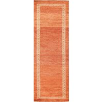 Orange Gabbeh Läufer Teppich 3x9, Handgemachter Wollteppich von RugSourceOutlet