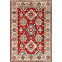 Red Super Kazak Oriental Area Teppich 7x10 von RugSourceOutlet