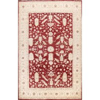 Traditioneller Peshawar Chobi Oriental Teppich 10x14, Roter Handgemachter Wollteppich von RugSourceOutlet