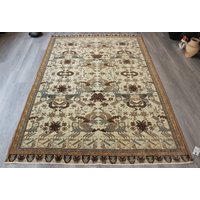 Vintage Teppich, Großer Konya-Ladik Ethno Beige Boho Teppich/C-4322 von RugToGo