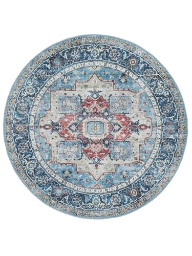 Georgia Oriental Teppich - Blau/Mehrfarbig Teppich Ø 160 Orientteppich, Rund Georgia Oriental Teppich - Blau/Mehrfarbig Teppich Ø 160 Orientteppich, Rund von RugVista