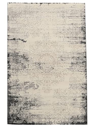 RugVista, Alaska, Teppich, Mittelflor Teppich, 150 x 230 cm, Rechteckiger, Modern, Oeko-Tex Standard 100, Polypropylene, Flur, Schlafzimmer, Küche, Wohnzimmer, Hell Grau/Cream, Beige von RugVista