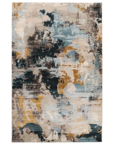 RugVista, Arty Mind, Teppich, Mittelflor Teppich, 230 x 350 cm, Rechteckiger, Modern, Oeko-Tex Standard 100, Polypropylene, Flur, Schlafzimmer, Küche, Wohnzimmer, Schwarz/Grau, Grau von RugVista