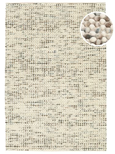 RugVista, Big Drop, Teppich, Mittelflor, 120 x 180 cm, Rechteckiger, Moderner Kelim Teppich, Wolle, Flur, Schlafzimmer, Küche, Wohnzimmer, Grau/Beige Mix, Mehrfarbig von RugVista