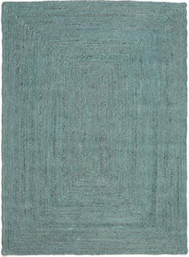 RugVista, Frida Color, In & OutdoorTeppich, Hochflor Teppich, 160 x 230 cm, Rechteckiger, Modern, Jute, Flur, Care & FAIR, Terrasse, Wohnzimmer, Outdoorteppich, Türkis, Türkis von RugVista