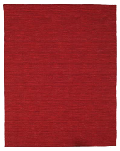 RugVista, Kelim Loom, Teppich, Mittelflor Teppich, 200 x 250 cm, Rechteckiger, Moderner Kelim Teppich, Wolle, Flur, Schlafzimmer, Küche, Wohnzimmer, Dunkelrot, Rot von RugVista