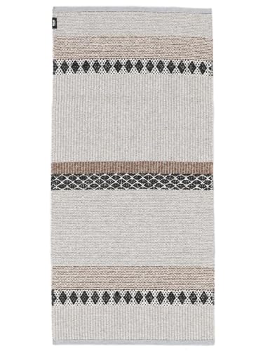 RugVista, Matilda, Teppich, 70 x 150 cm, Rechteck, Kurzflor, Modern, Wohnzimmer, Schlafzimmer, Esszimmer/Küche, Flur, Büro, Maschinenwaschbar bis 30 Grad, Grau/Beige von RugVista