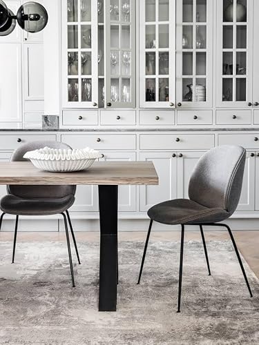 RugVista, Mila, Teppich, Mittelflor, 140 x 200 cm, Rechteckiger, Modern, Oeko-Tex Standard 100, Polypropylene, Flur, Schlafzimmer, Küche, Wohnzimmer, Grau, Off White von RugVista