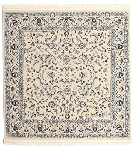 RugVista, Nain Florentine, Teppich, Mittelflor, 200 x 200 cm, Quadratisch, Oeko-Tex Standard 100, Polyester, Flur, Schlafzimmer, Küche, Wohnzimmer, Cream, Mehrfarbig von RugVista