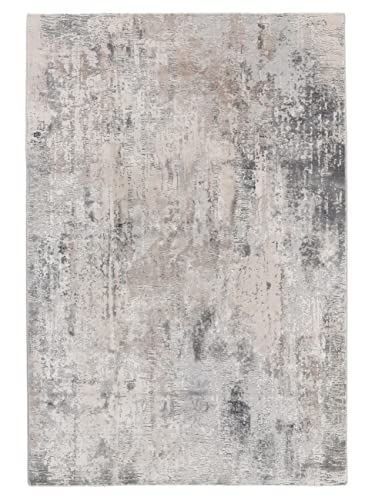 RugVista, Ritz, Teppich, Mittelflor Teppich, 120 x 180 cm, Rechteckiger, Modern, Oeko-Tex Standard 100, Polyester, Flur, Schlafzimmer, Küche, Wohnzimmer, Hellgrau/Beige, Mehrfarbig von RugVista