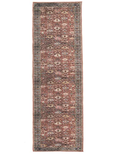 RugVista, Shabibi Oriental, Teppich, 80 x 250 cm, Runner, Kurzflor, Modern, Oeko-TEX Standard 100, Wohnzimmer, Schlafzimmer, Esszimmer/Küche, Flur, Büro, Nur chemisch reinigen, Rost von RugVista