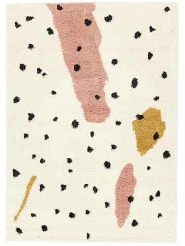 RugVista, Spotty, Kinderzimmer Teppich, 200 x 300 cm, Kinderteppich für Kinder, Spielteppich für Babys, Shaggy handwebstuhl, Maschinell hergestellt, Hochflor, Keine schädlichen Stoffe, Off-Weiß RugVista, Spotty, Kinderzimmer Teppich, 200 x 300 cm, Kinderteppich für Kinder, Spielteppich für Babys, Shaggy handwebstuhl, Maschinell hergestellt, Hochflor, Keine schädlichen Stoffe, Off-Weiß von RugVista