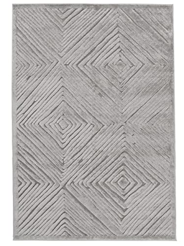 RugVista, Tuscany, Teppich, Mittelflor Teppich, 140 x 200 cm, Rechteckiger, Modern, Oeko-Tex Standard 100, Polypropylene, Flur, Schlafzimmer, Küche, Wohnzimmer, Grau, Mehrfarbig von RugVista