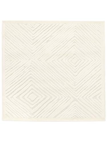 RugVista, Tuscany, Teppich, Mittelflor Teppich, 200 x 200 cm, Quadratisch, Modern, Oeko-Tex Standard 100, Polypropylene, Flur, Schlafzimmer, Küche, Wohnzimmer, Cream, Mehrfarbig von RugVista