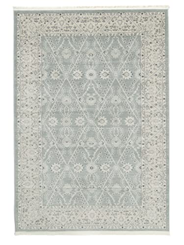 RugVista, Ziegler Madison, Teppich, Mittelflor, 140 x 200 cm, Rechteckiger, Orientalischer Teppich, Oeko-Tex Standard 100, Polypropylene, Flur, Schlafzimmer, Küche, Wohnzimmer, Schwarz/Grau, Grau von RugVista